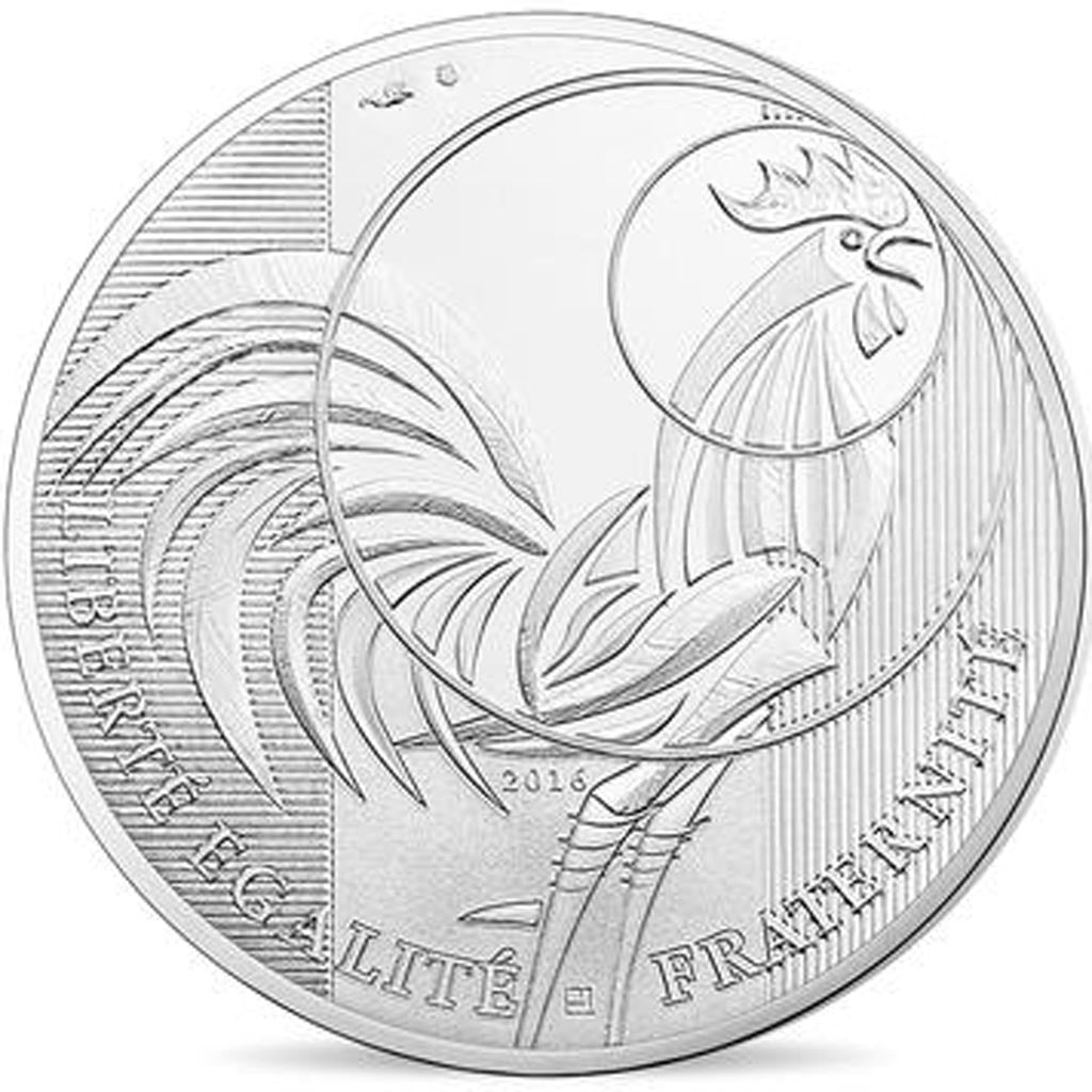Monnaie, France, Monnaie de Paris, 10 Euro, Coq, 2016, FDC, Argent