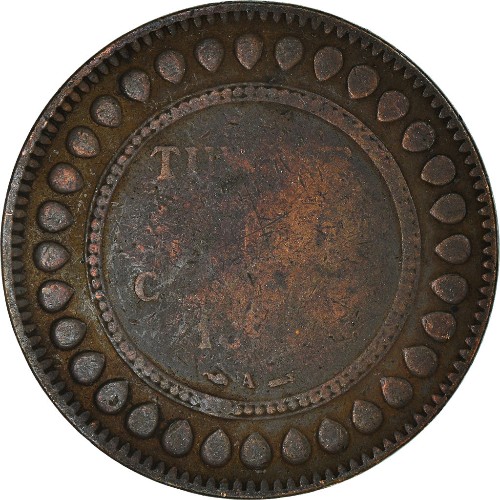 Moneta, Tunisia, 10 Centimes, 1890