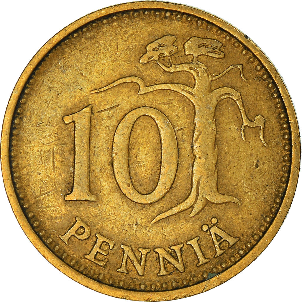 Moneta, Finlandia, 10 Pennia, 1963