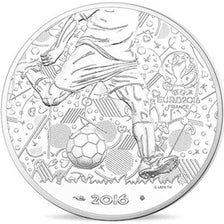 Coin, France, Monnaie de Paris, 10 Euro, UEFA Euro 2016, 2016, MS(65-70), Silver