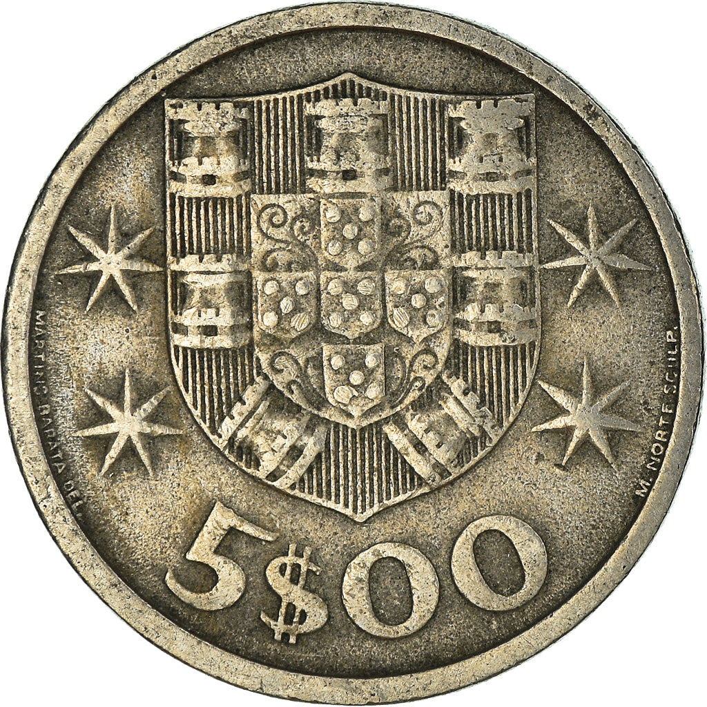 Moneta, Portogallo, 5 Escudos, 1965