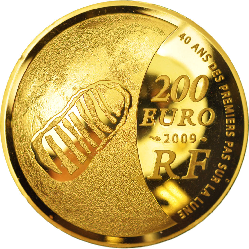 France, Monnaie de Paris, 200 Euro Astronomie, 2009, MS(65-70), Gold, KM:1624