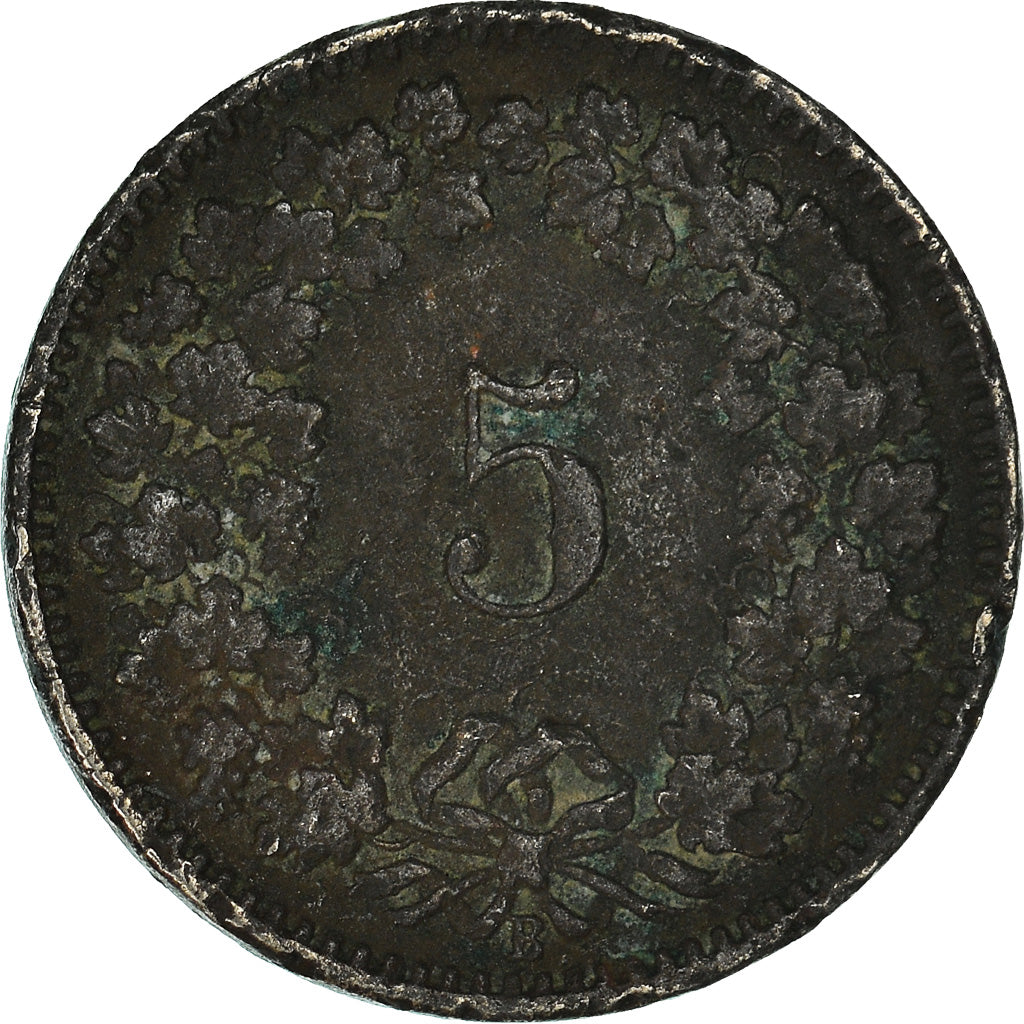 Moneta, Szwajcaria, 5 Rappen, 1907