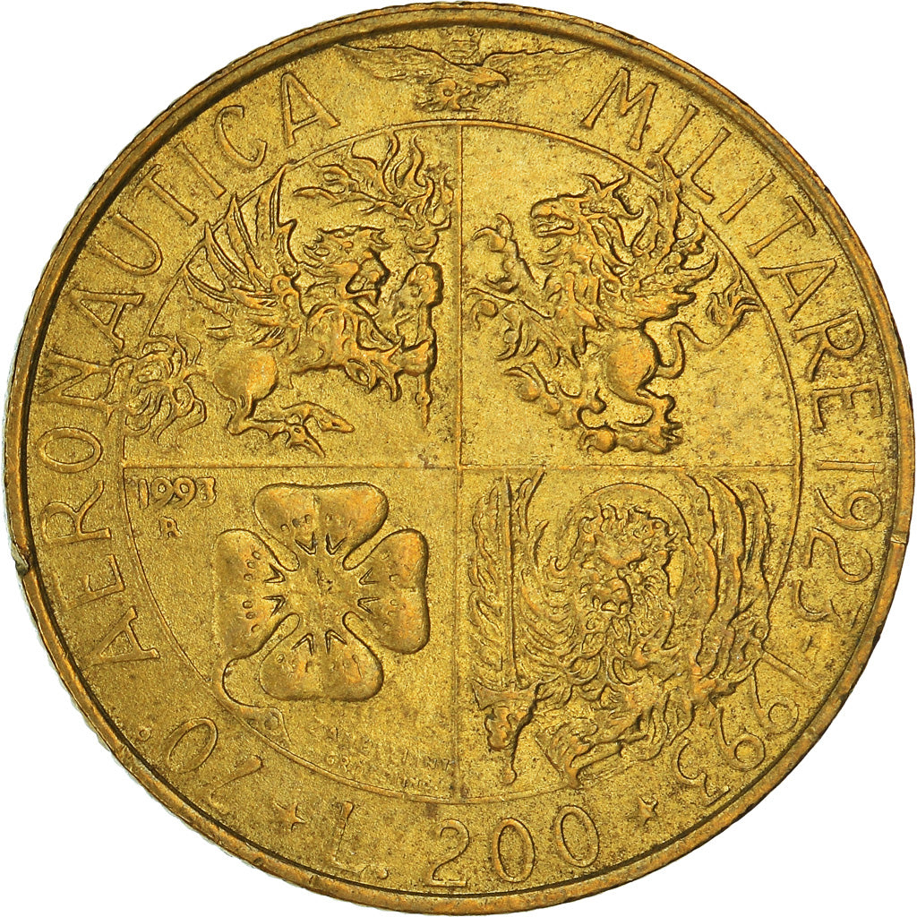Monnaie, Italie, 200 Lire, 1993
