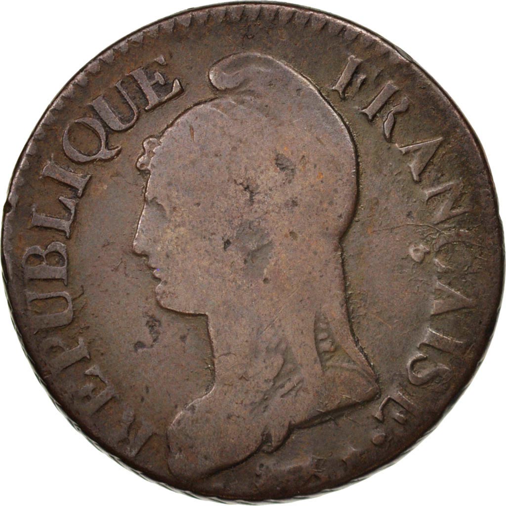 Francia, 5 Centimes, Dupré, AN 5, Limoges, error 
