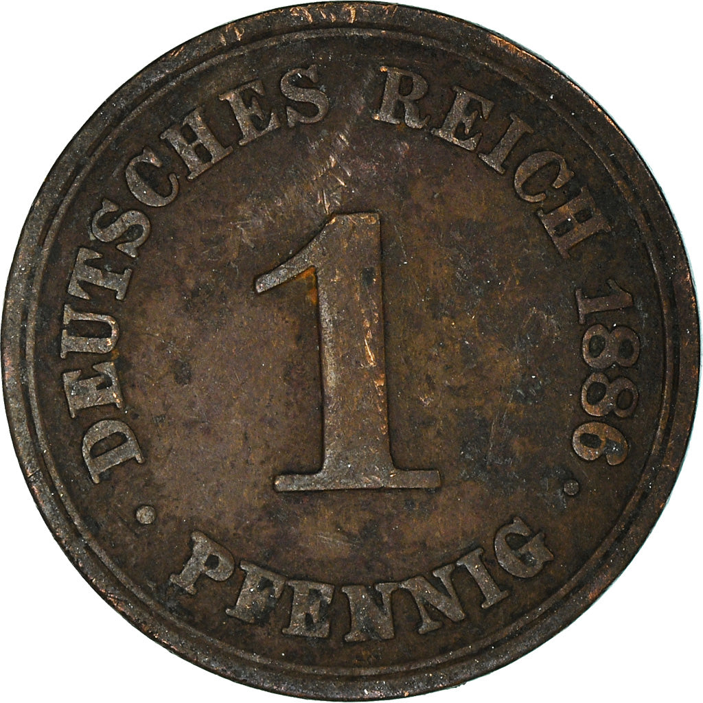Munten, DUITSLAND - KEIZERRIJK, Pfennig, 1886