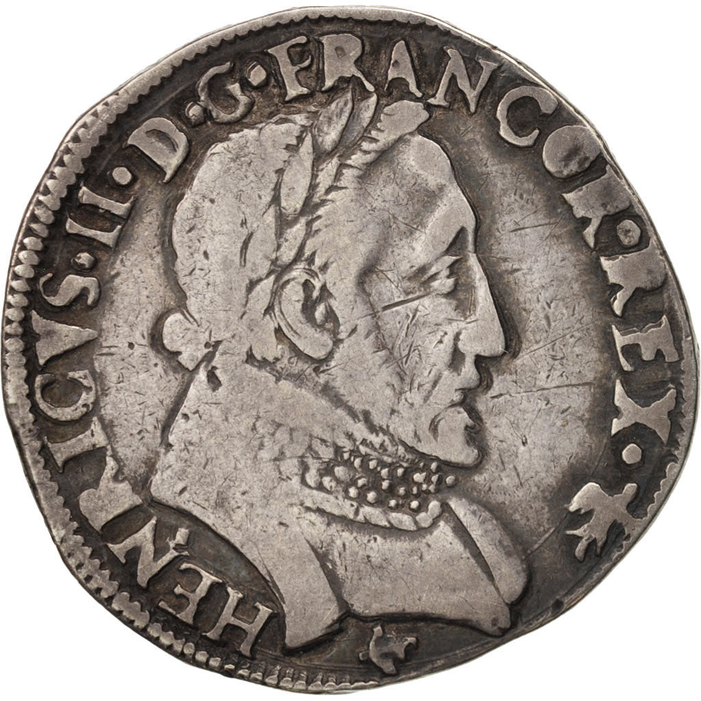 France, François II, Teston, 1560, Bayonne, TB+, Argent, Sombart:4592