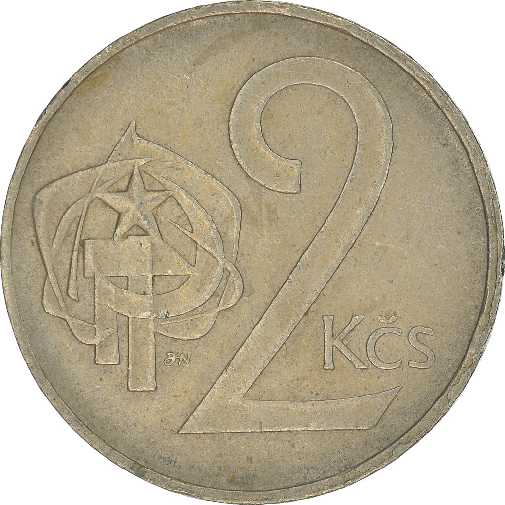 Coin, Czechoslovakia, 2 Koruny, 1980