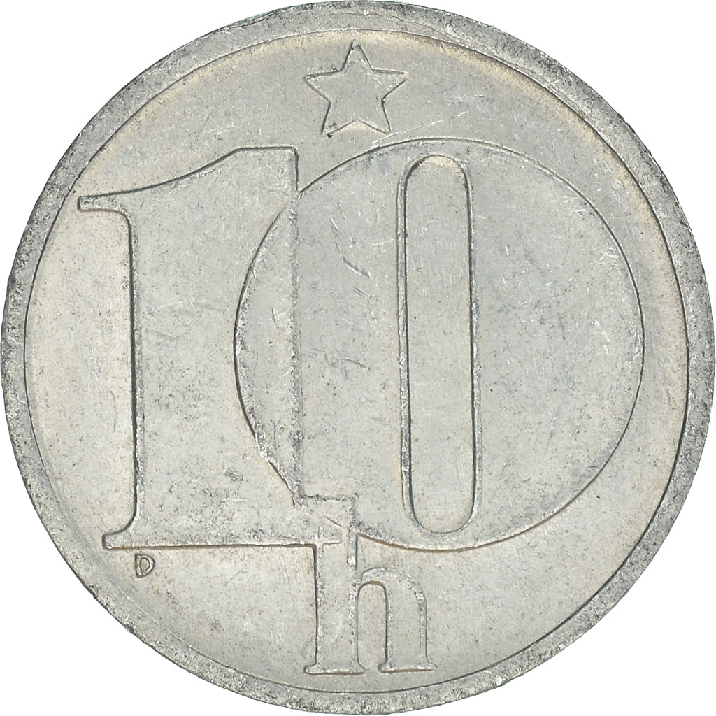 Coin, Czechoslovakia, 10 Haleru, 1985