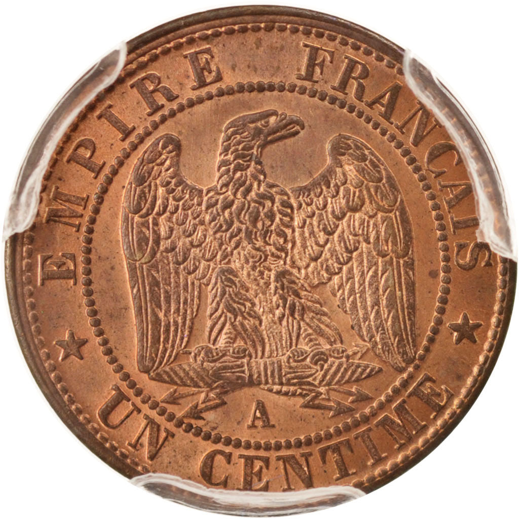 France, Napoleon III, Centime, 1854, Paris, PCGS, MS64RB, KM:775.1