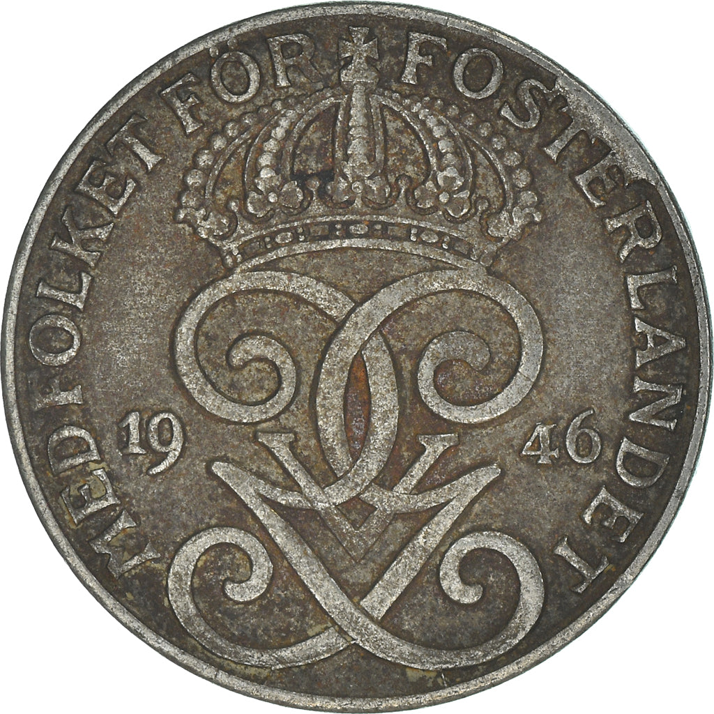 Moneta, Svezia, 2 Öre, 1946