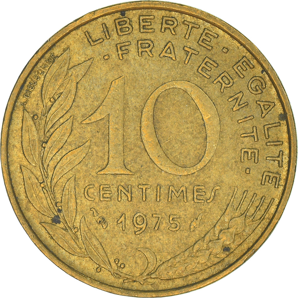 Coin, France, 10 Centimes, 1975
