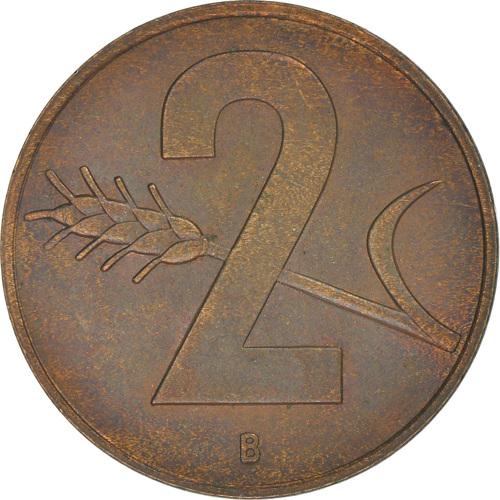 Coin, Switzerland, 2 Rappen, 1957