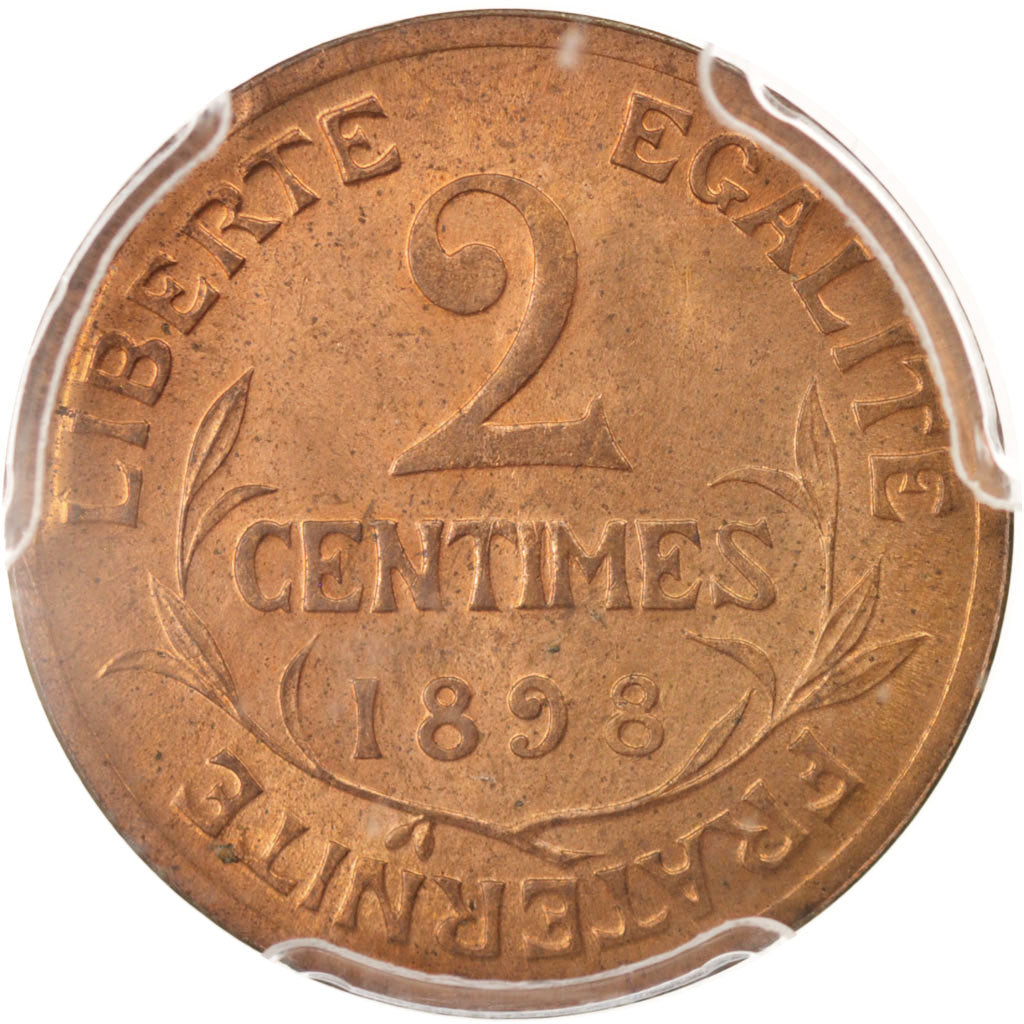 France, Dupuis, 2 Centimes, 1898, Paris, PCGS, MS64RB, Bronze, KM:841