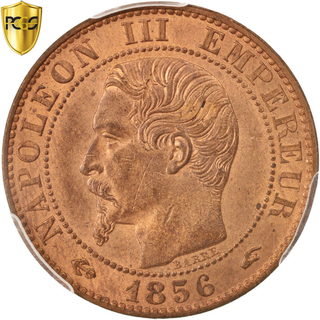 Coin, France, Napoleon III, Napoléon III, 5 Centimes, 1856, Paris, PCGS
