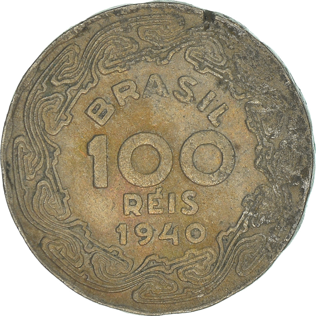 Coin, Brazil, 100 Reis, 1940