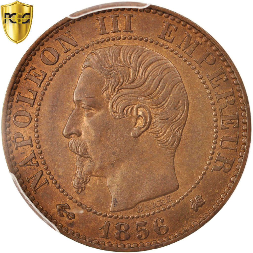 Coin, France, Napoleon III, Napoléon III, 5 Centimes, 1856, Bordeaux, PCGS