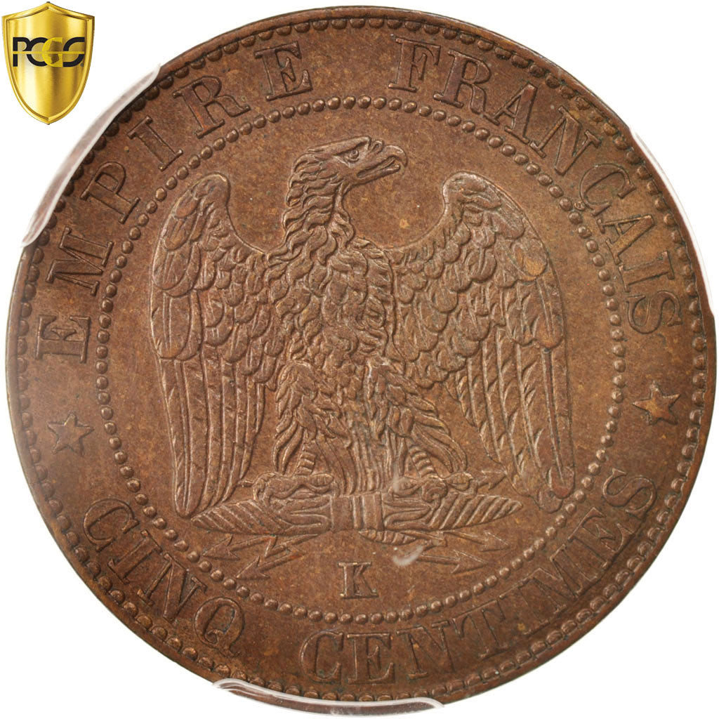 Coin, France, Napoleon III, Napoléon III, 5 Centimes, 1856, Bordeaux, PCGS