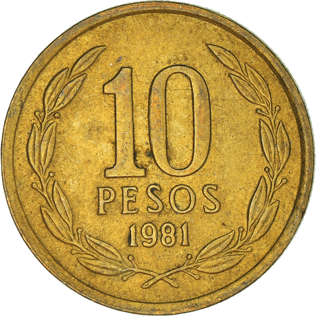 Coin, Chile, 10 Pesos, 1981