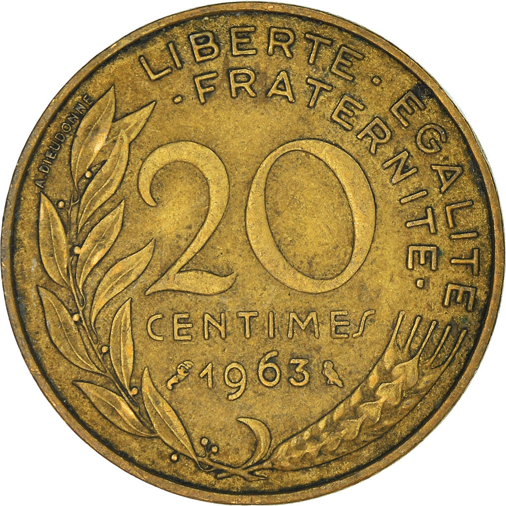 Coin, France, 20 Centimes, 1963