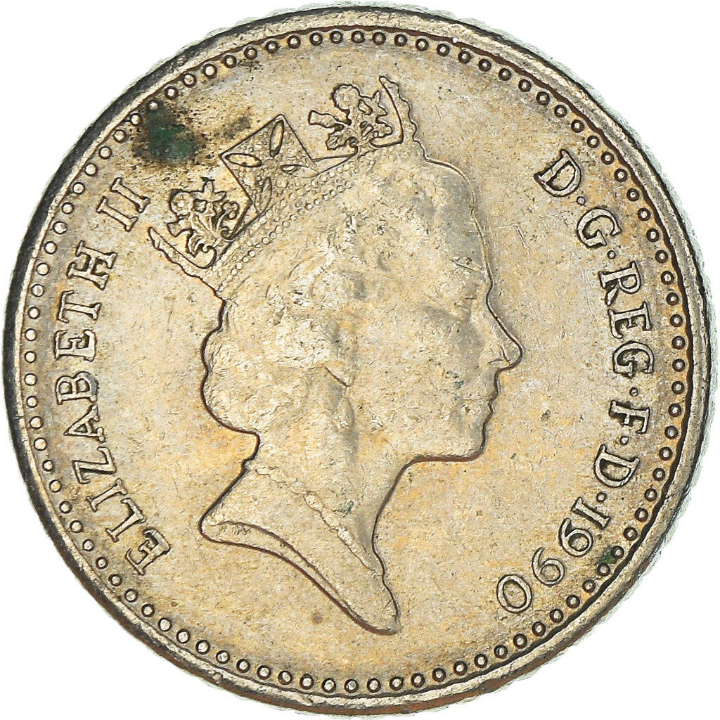 Moneda, Gran Bretaña, 5 Pence, 1990