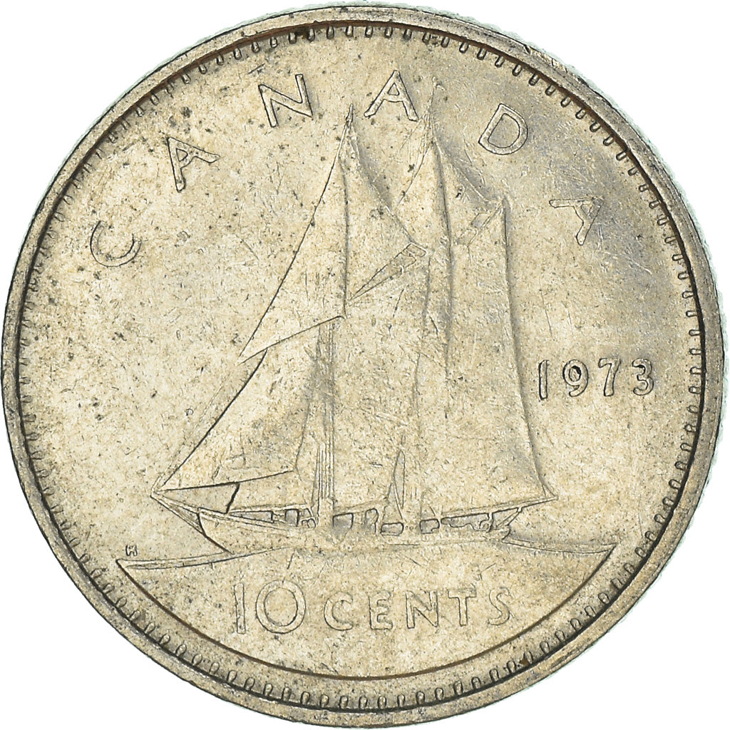 Münze, Kanada, 10 Cents, 1973