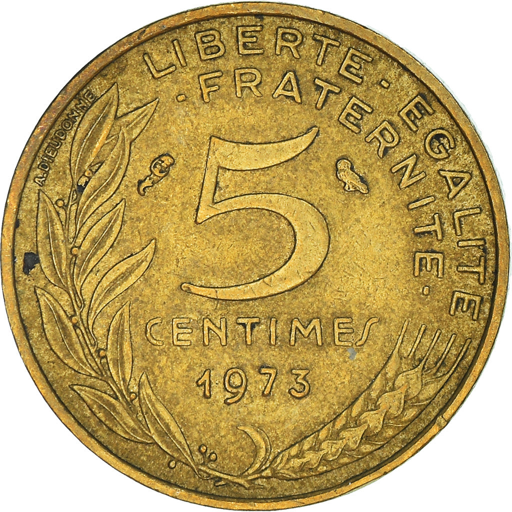 Monnaie, France, 5 Centimes, 1973