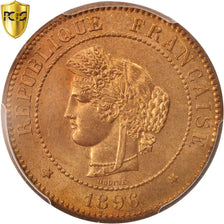 Coin, France, Cérès, 5 Centimes, 1896, Paris, PCGS, MS64+RD, MS(64), Bronze