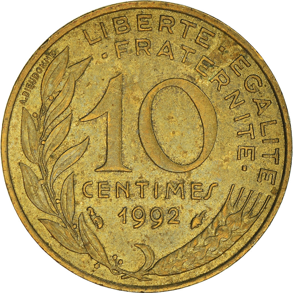 Coin, France, 10 Centimes, 1992