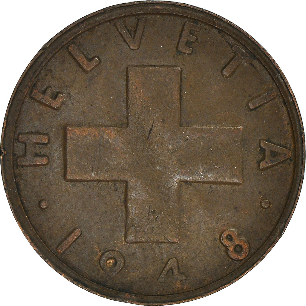 Moneta, Svizzera, 2 Rappen, 1948
