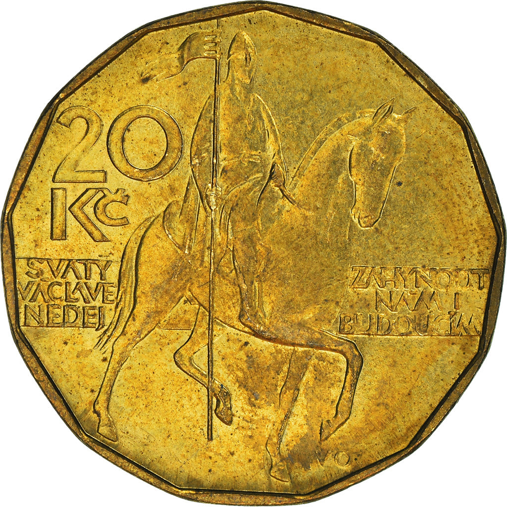 Moneda, República Checa, 20 Korun, 1993