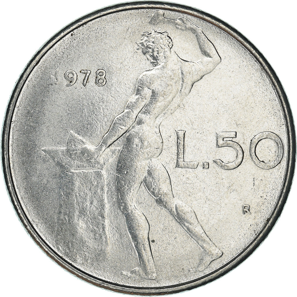 Moeda, Itália, 50 Lire, 1978