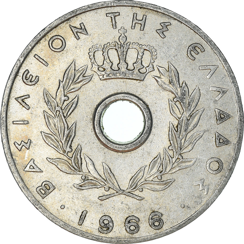Moneta, Grecia, 10 Lepta, 1966