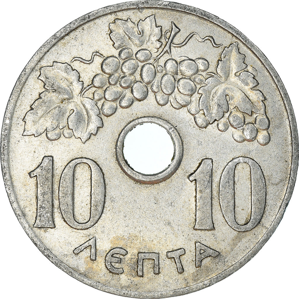 Moneta, Grecia, 10 Lepta, 1966