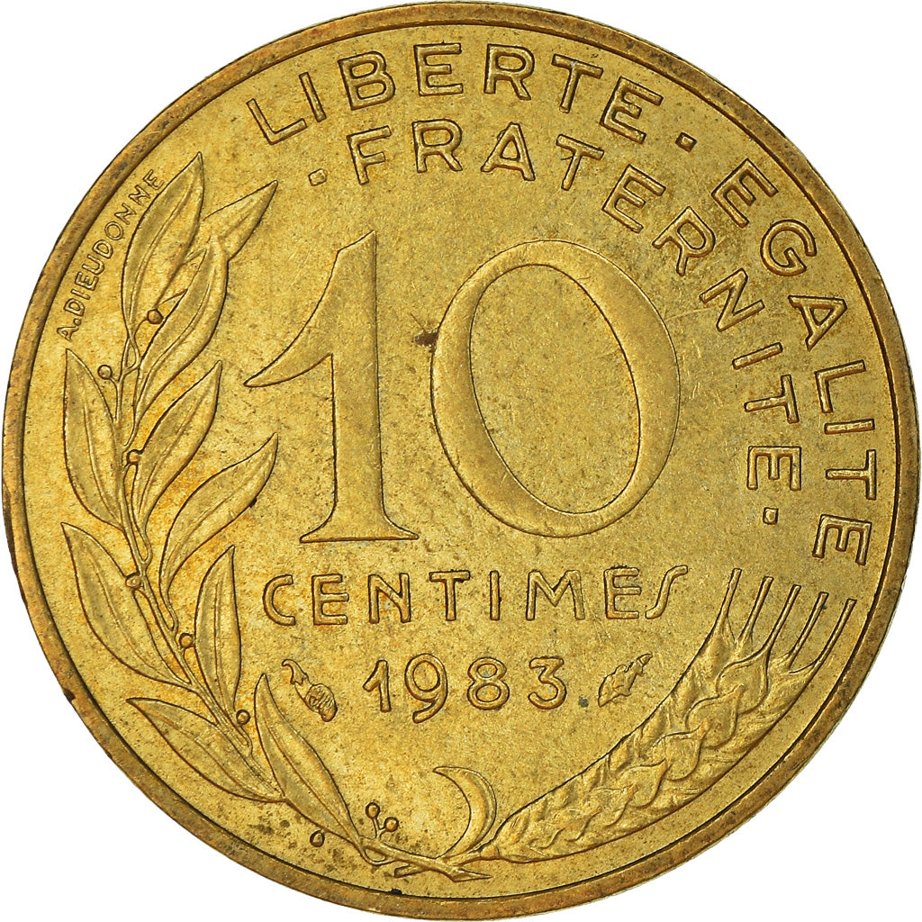 Moneta, Francia, 10 Centimes, 1983