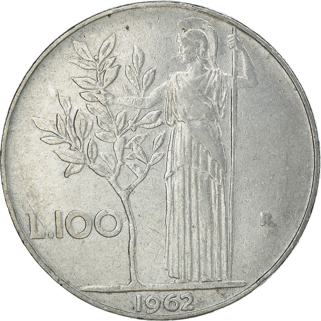 Moneda, Italia, 100 Lire, 1962