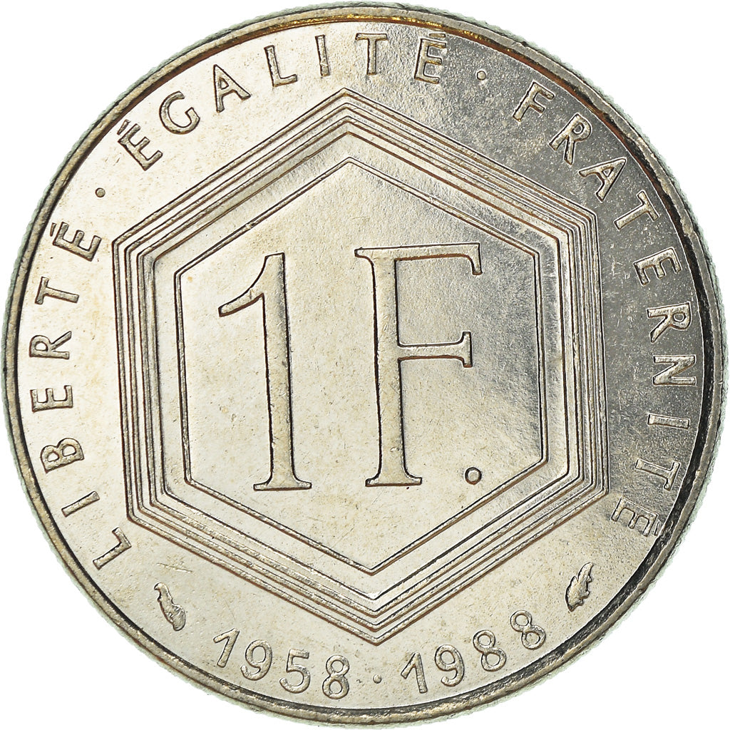 Monnaie, France, Franc, 1988