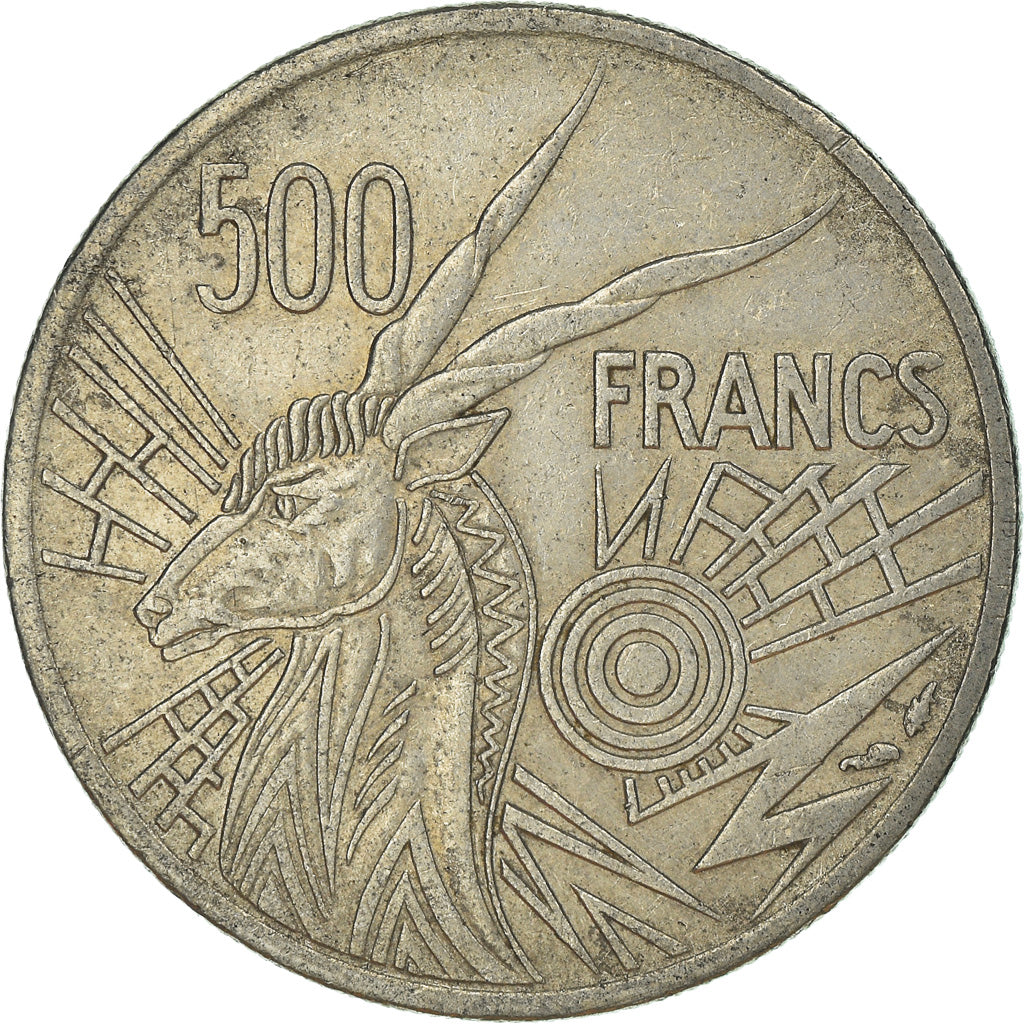 Moneta, Państwa Afryki Środkowej, 500 Francs, 1977