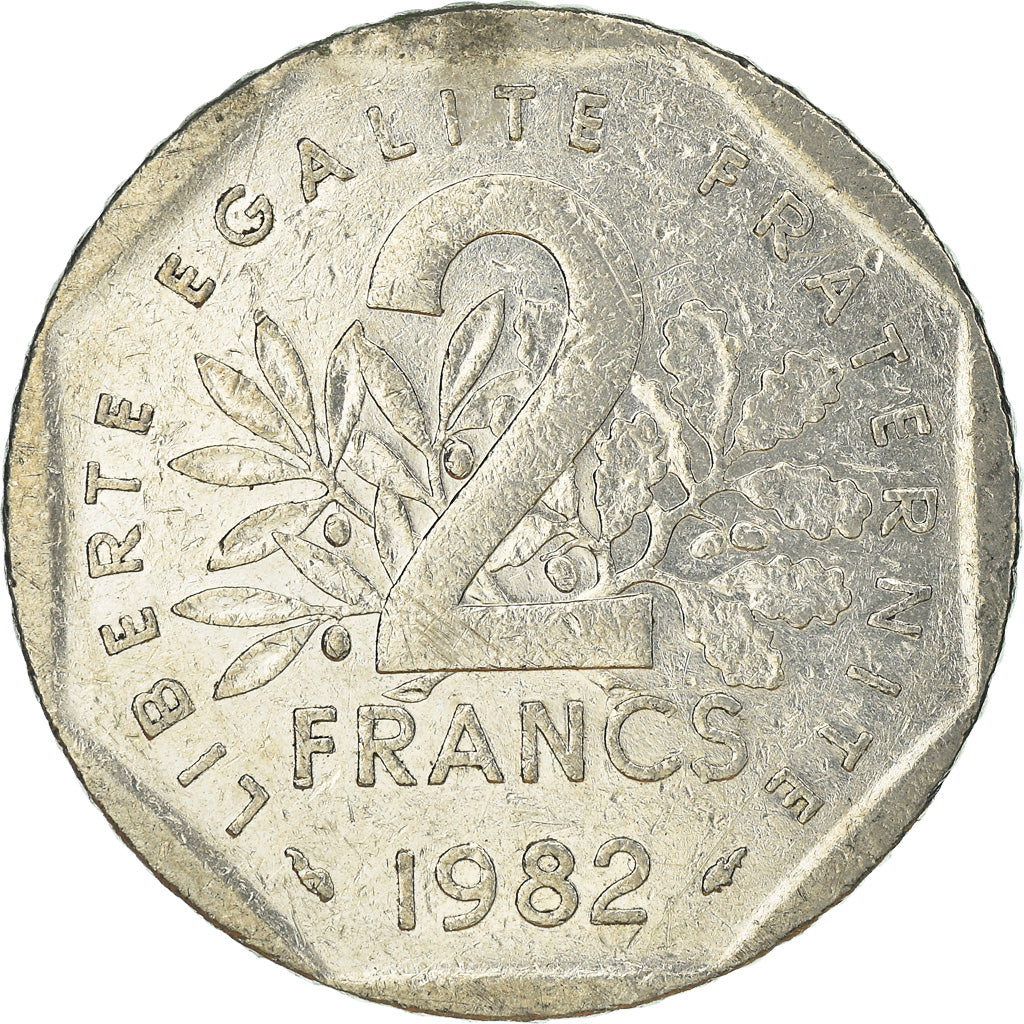 Moeda, França, 2 Francs, 1982
