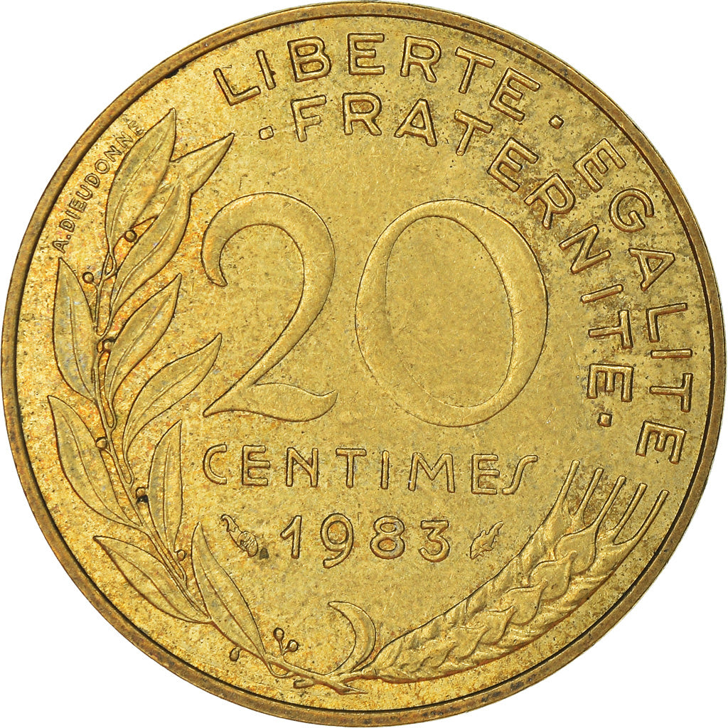 Moneta, Francia, 20 Centimes, 1983