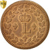Monnaie, France, Louis XVIII, Decime, 1814, Strasbourg, PCGS, AU55, SUP, Bronze