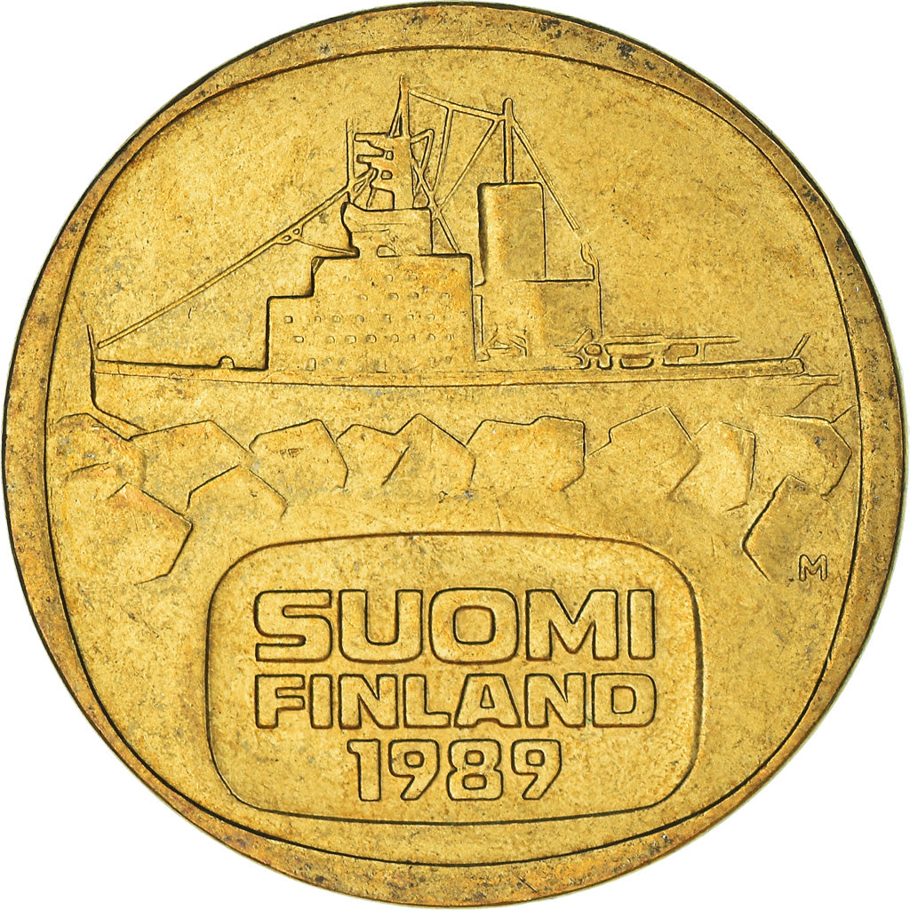 Moneta, Finlandia, 5 Markkaa, 1989