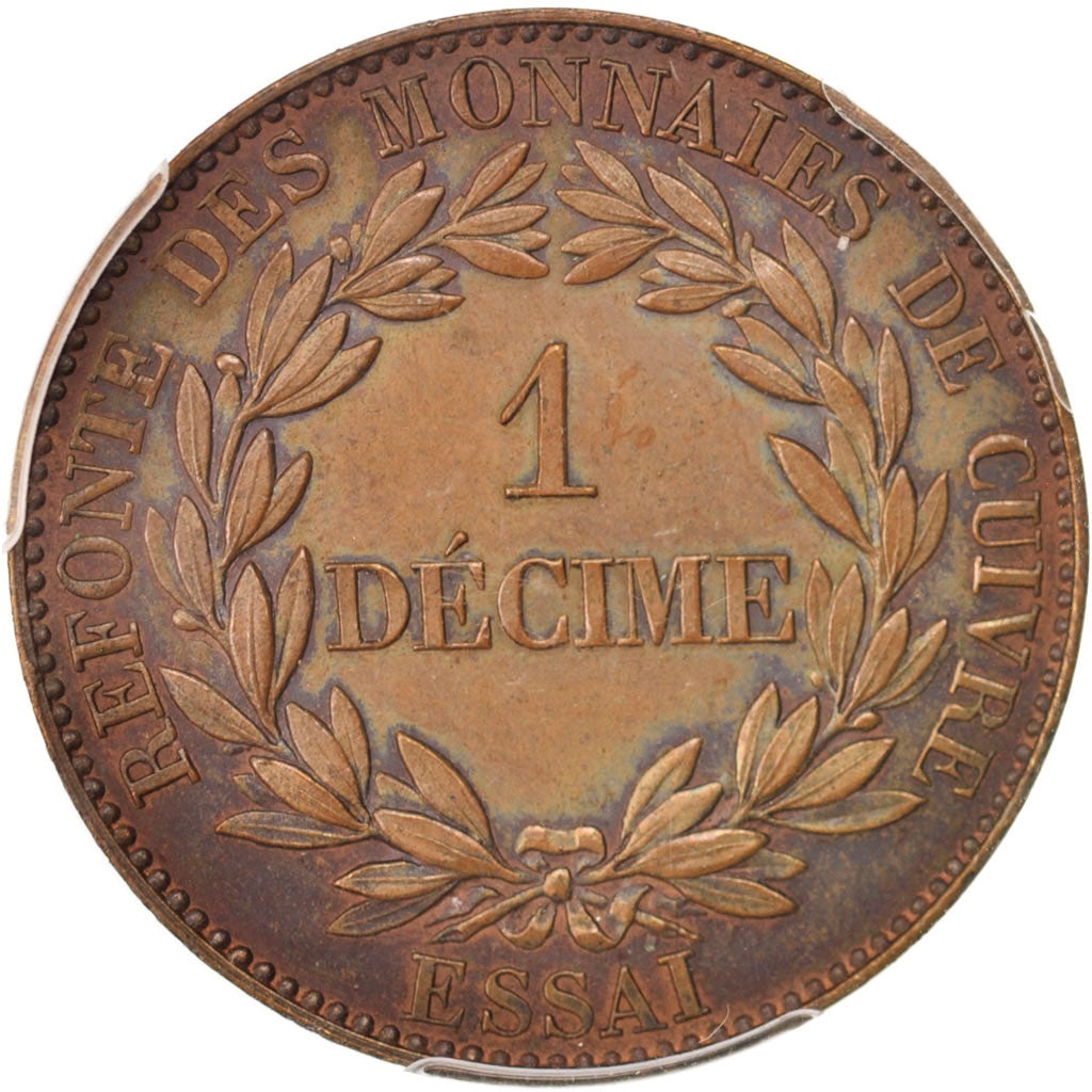 France, Louis-Philippe, Decime, 1840, Paris, PCGS, SP58, Copper, KM:E10