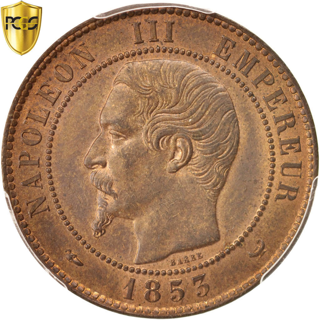 Coin, France, Napoleon III, Napoléon III, 10 Centimes, 1853, Lille, PCGS