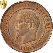 Monnaie, France, Napoleon III, Napoléon III, 10 Centimes, 1853, Lille, PCGS