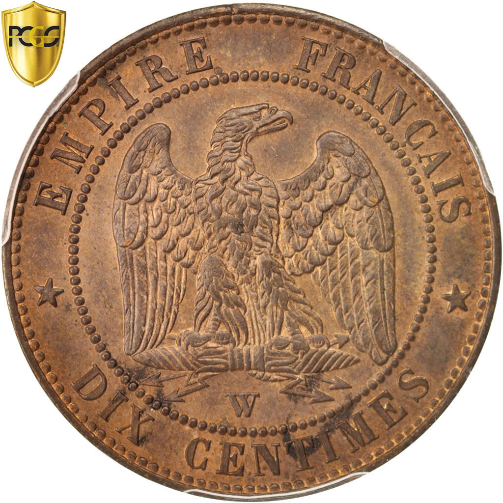 Coin, France, Napoleon III, Napoléon III, 10 Centimes, 1853, Lille, PCGS