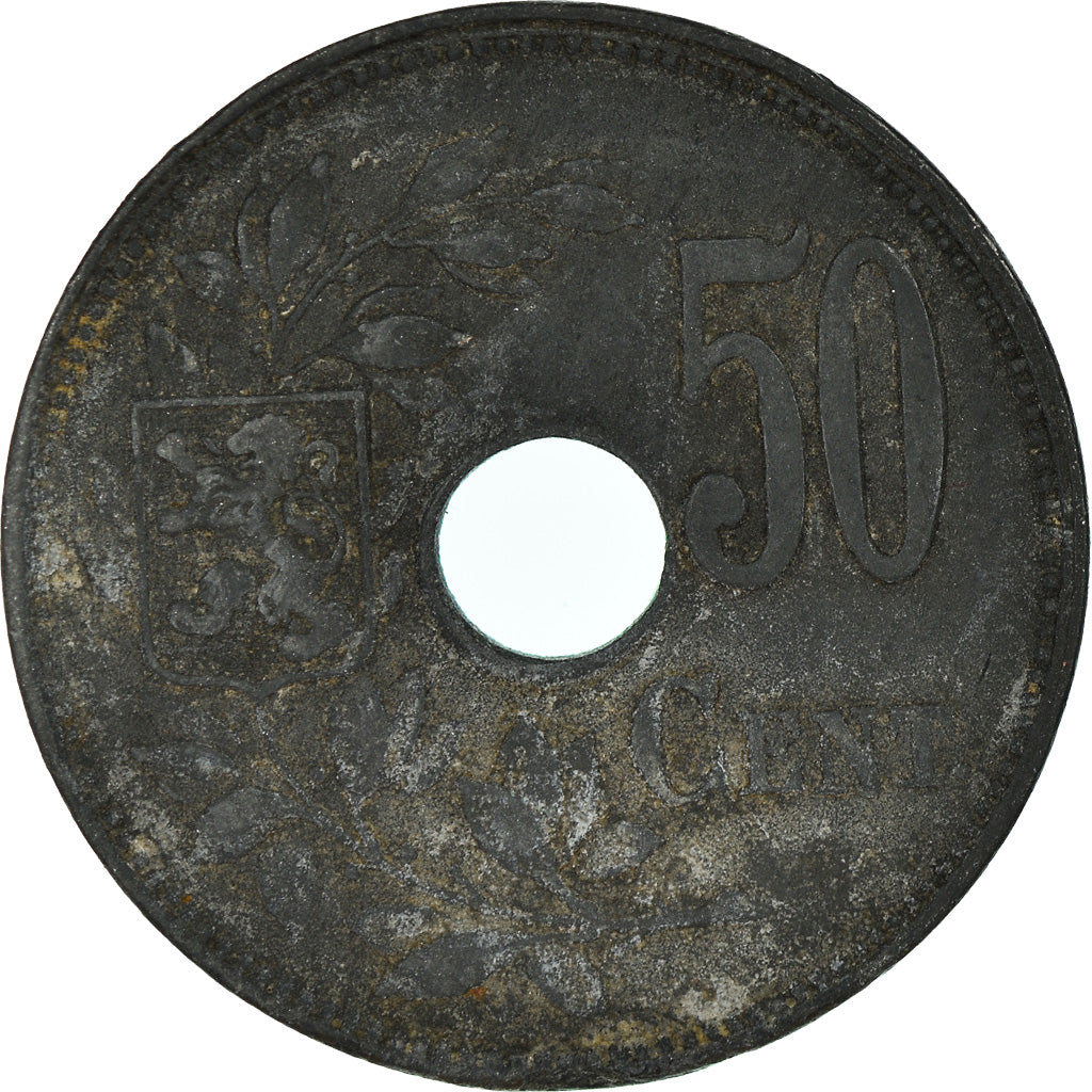 Moneda, Bélgica, 50 Centimes, 1918