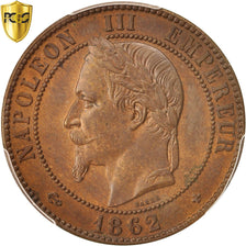 Munten, Frankrijk, Napoleon III, Napoléon III, 10 Centimes, 1862, Strasbourg