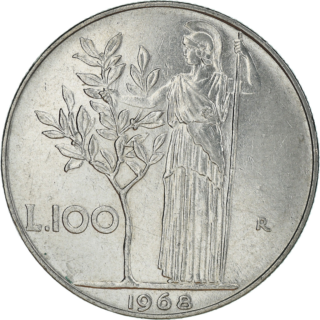 Moeda, Itália, 100 Lire, 1968