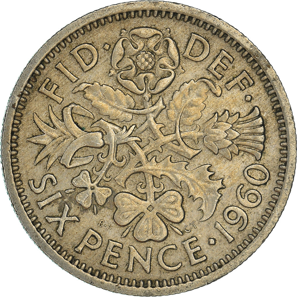 Munten, Groot Bretagne, 6 Pence, 1960